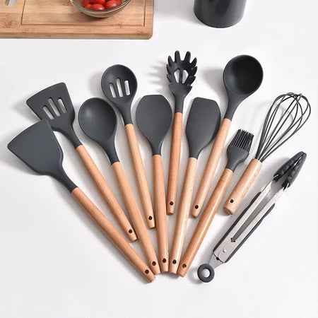 Jogo de Cozinha Kit com 12 Peças de Silicone